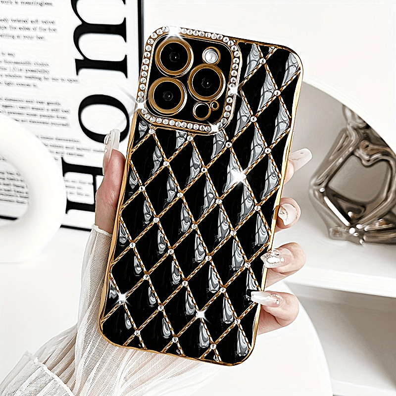 Exclusief telefoonhoesje met goud en diamant voor jouw Iphone