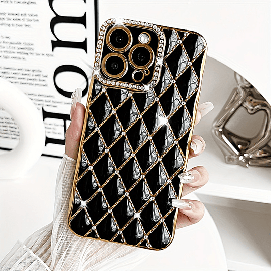 Exclusief telefoonhoesje met goud en diamant voor jouw Iphone