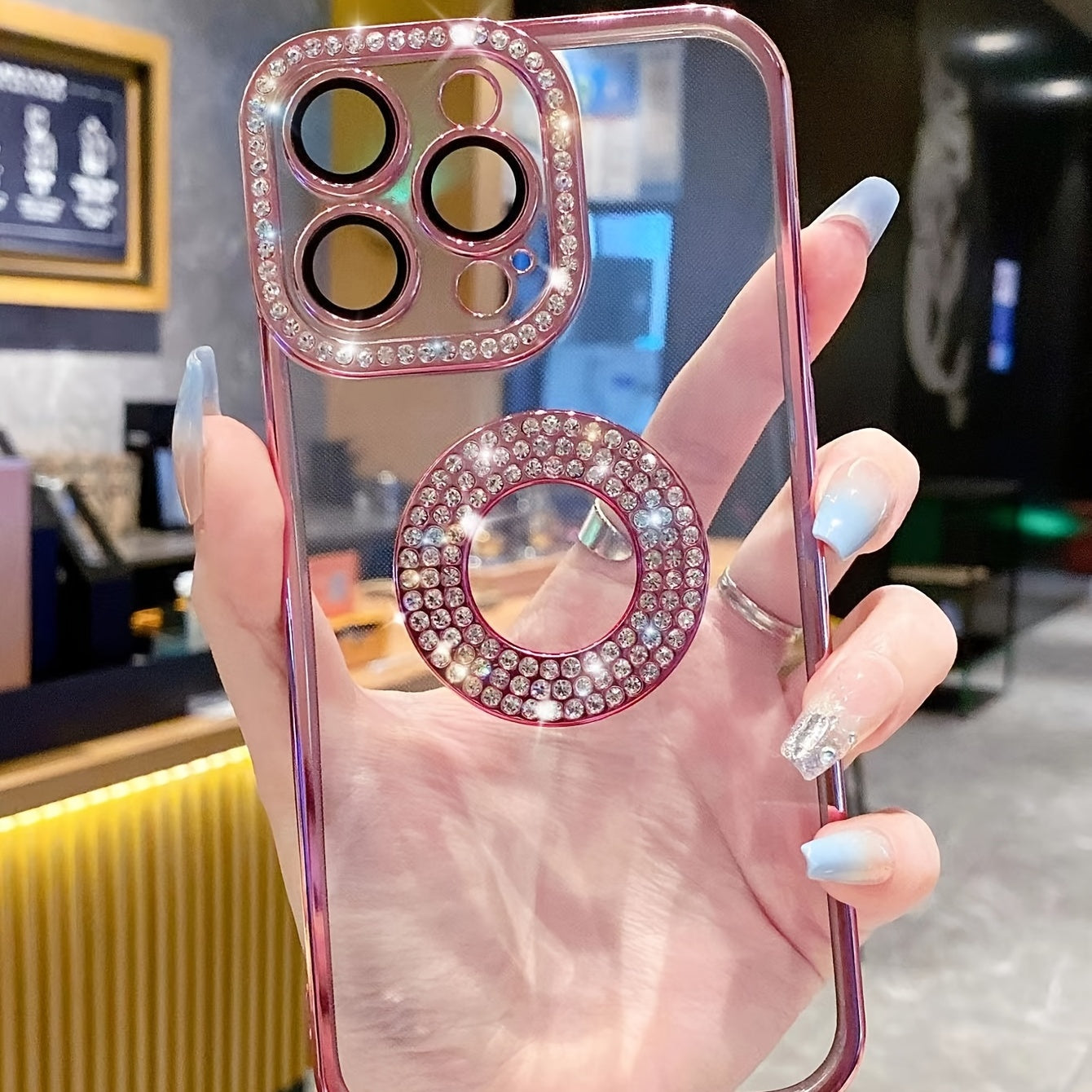 Elegantie met goud en diamant beschermend Telefoonhoesje Voor De IPhone