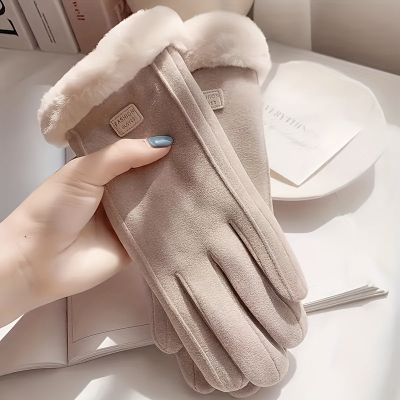 "Elegante Beige Touchscreen Winterhandschoenen  – Warmte en Stijl in Één"