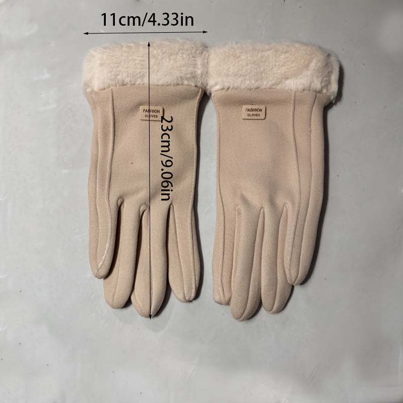 "Elegante Beige Touchscreen Winterhandschoenen  – Warmte en Stijl in Één"