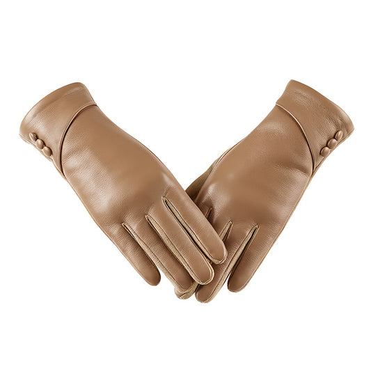 Stijlvolle warme leren handschoenen, fleece Gevoerd, touchscreen