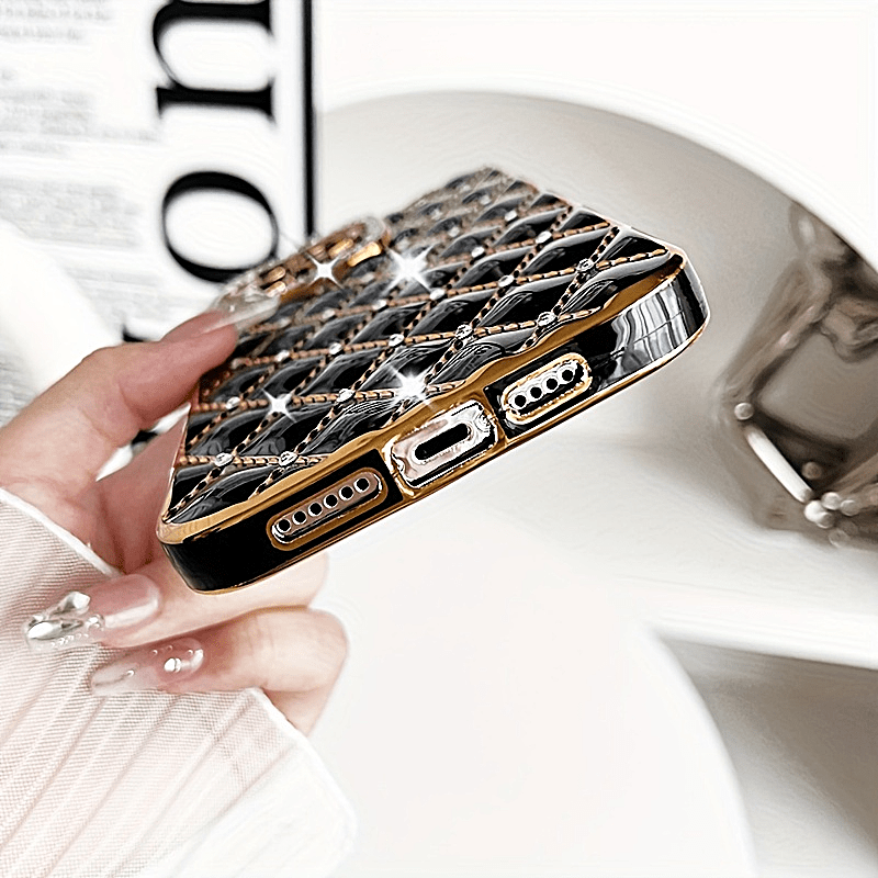 Exclusief telefoonhoesje met goud en diamant voor jouw Iphone