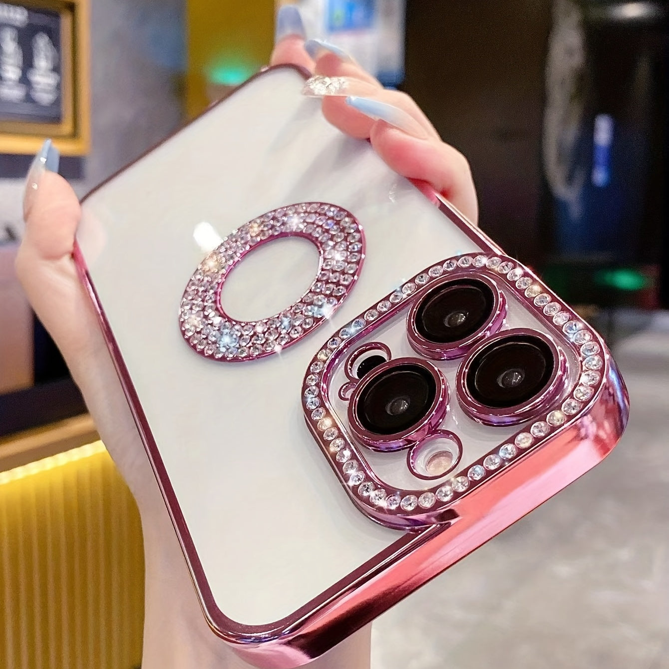 Elegantie met goud en diamant beschermend Telefoonhoesje Voor De IPhone