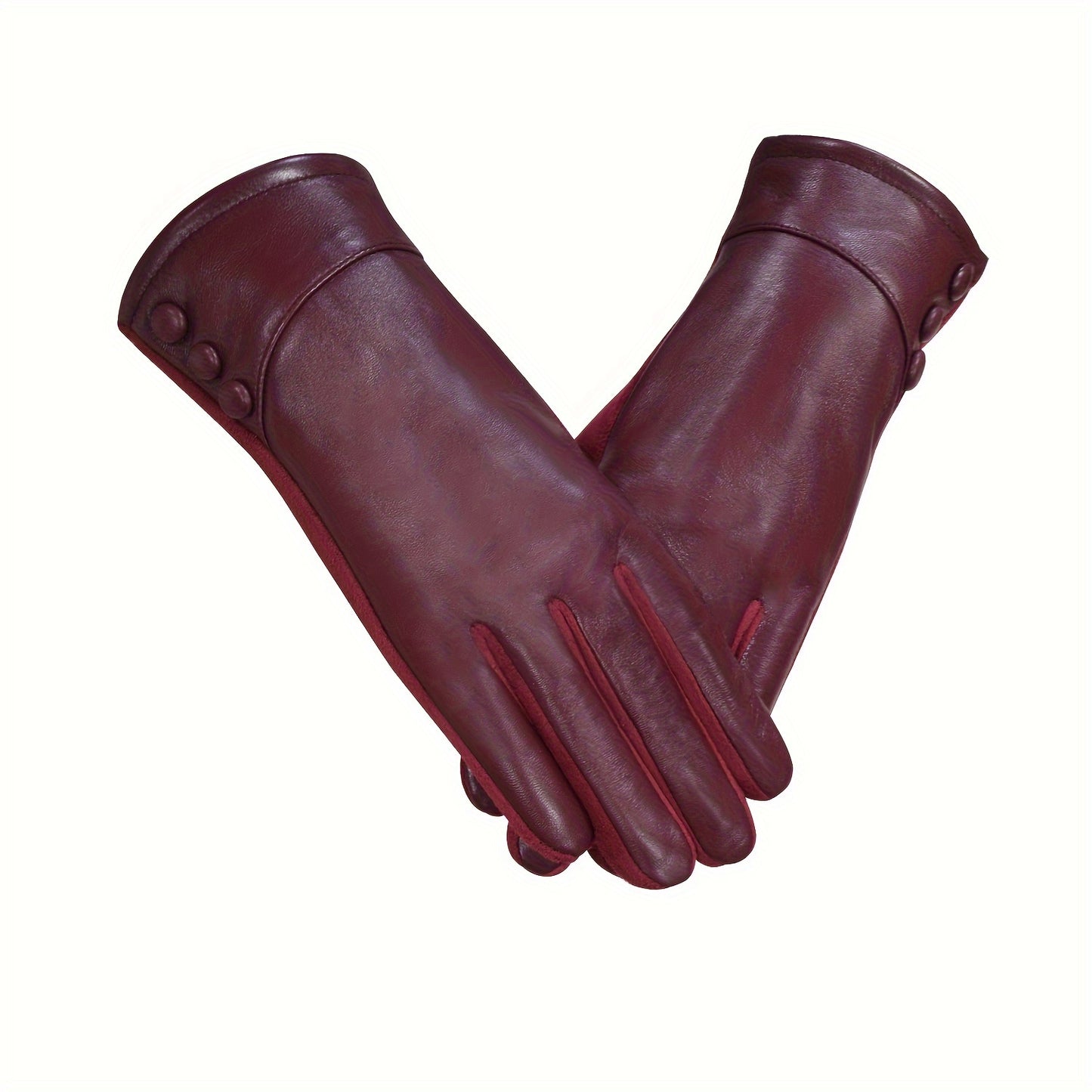 Stijlvolle warme leren handschoenen, fleece Gevoerd, touchscreen