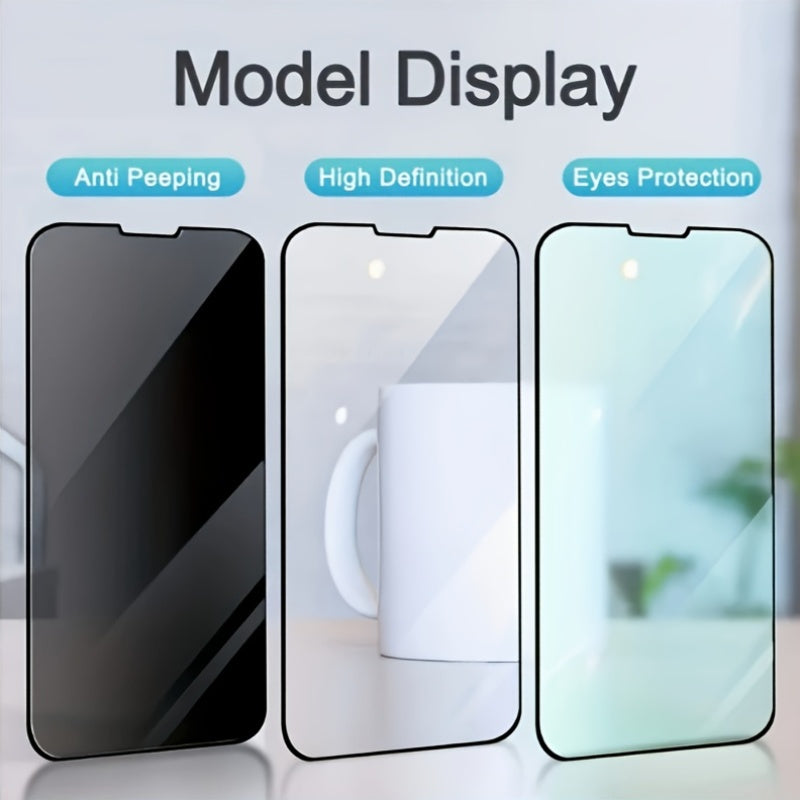 1 Stuk 9D Getemperd Glas Schermbeschermer Voor IPhone 7/8 Plus/X/XR/XS Max/11/12/14/15/16 Pro Max, Glanzende Anti-Peep Volledige Dekking Privacy Schermbeschermer Met Ultra HD Transparantie Technologie