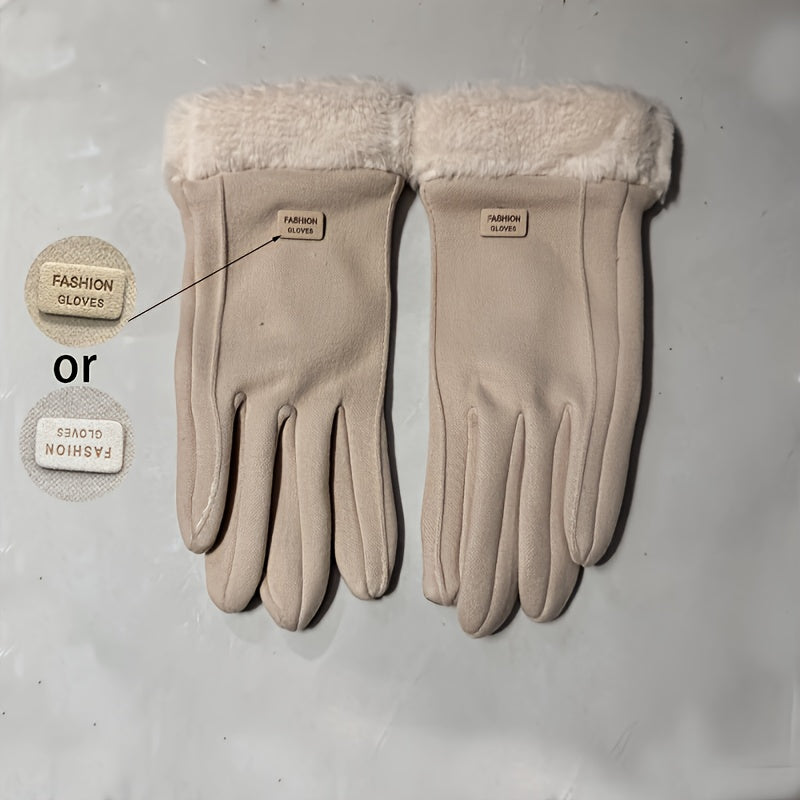 "Elegante Beige Touchscreen Winterhandschoenen  – Warmte en Stijl in Één"
