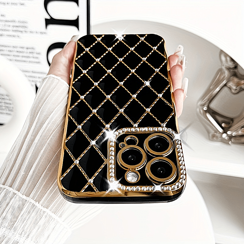 Exclusief telefoonhoesje met goud en diamant voor jouw Iphone