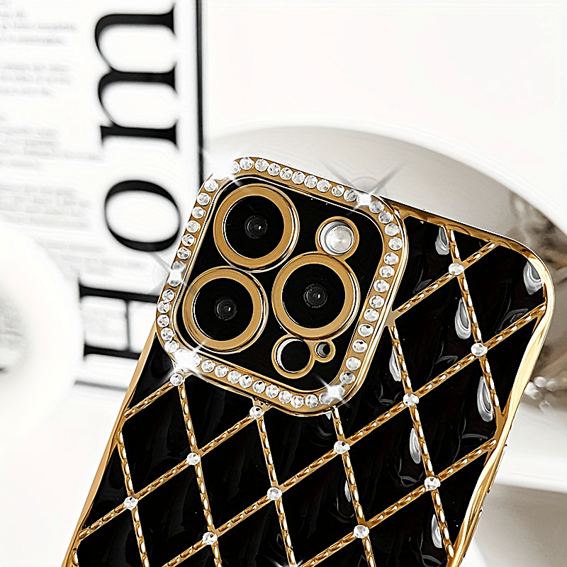 Exclusief telefoonhoesje met goud en diamant voor jouw Iphone