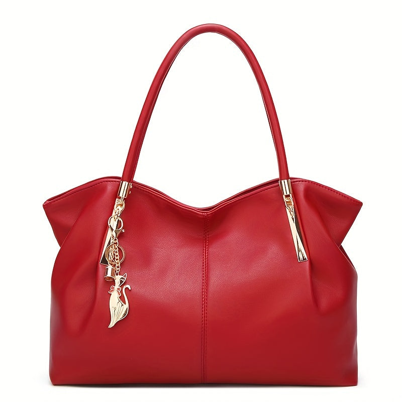 Chique schouder- en handtas in Wit/Rood/Goud/Zwart