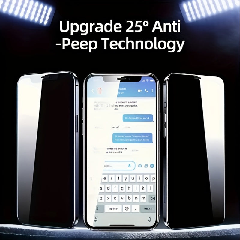 1 Stuk 9D Getemperd Glas Schermbeschermer Voor IPhone 7/8 Plus/X/XR/XS Max/11/12/14/15/16 Pro Max, Glanzende Anti-Peep Volledige Dekking Privacy Schermbeschermer Met Ultra HD Transparantie Technologie