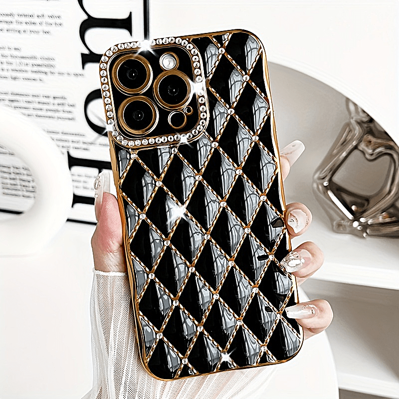 Exclusief telefoonhoesje met goud en diamant voor jouw Iphone