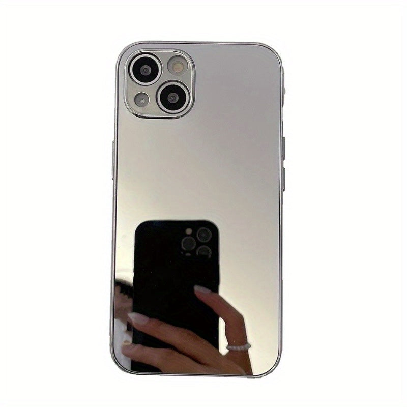 Luxueuze Glanzende Gouden Zilveren Spiegel Effen Telefoonhoes voor iPhone 16 15 14 13 Pro Max 16 15 14 Plus Achterkant Cover Coques